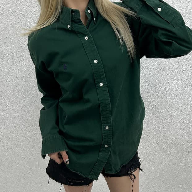 폴로 랄프로렌 네이비포니 딥그린 셔츠 90
