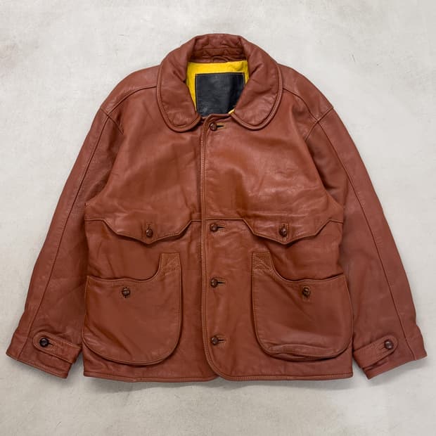 빈티지 레더 헌팅 자켓