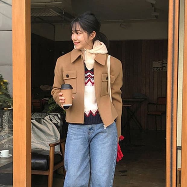 프롬비기닝(From Beginning) 포켓 집업울자켓 새상품 