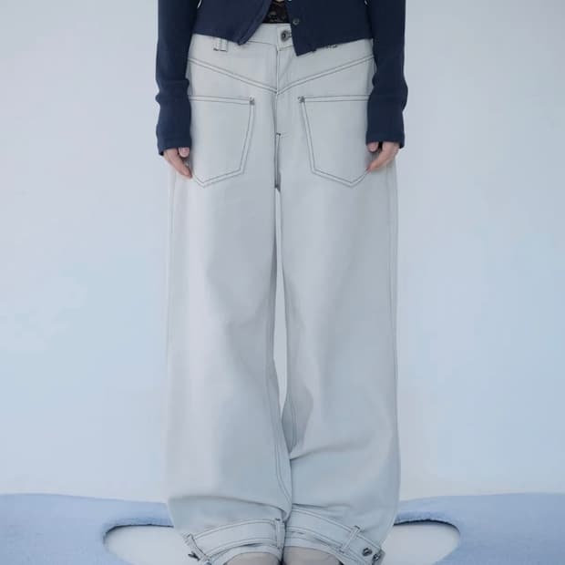 미레코 BELTED POCKET COTTON PT SAND RAW