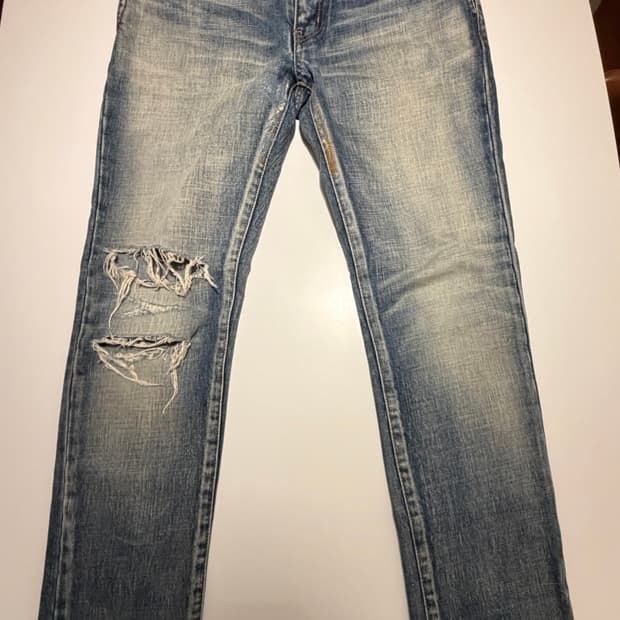 생로랑 무릎 디스 데님 30