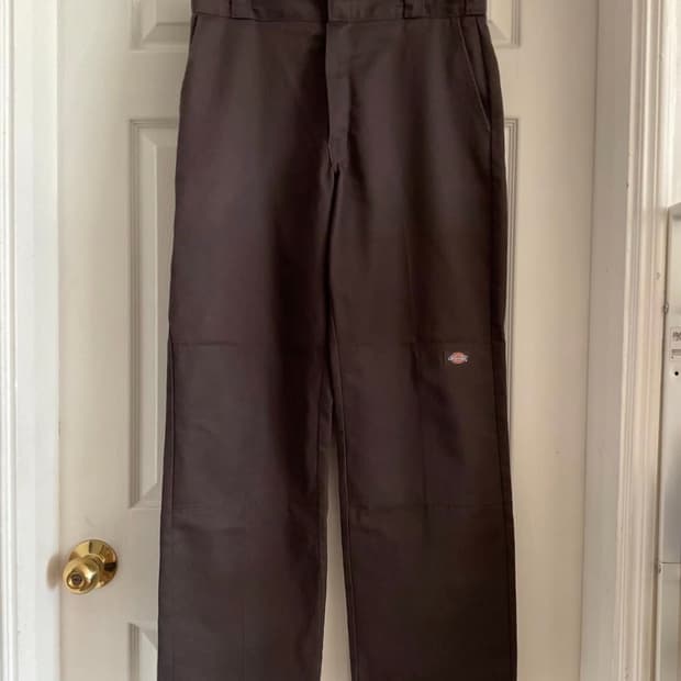 디키즈 더블니 루즈핏 다크브라운 34