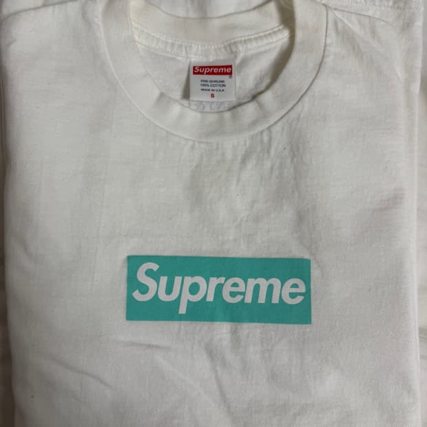 슈프림x티파니 앤 코 박스로고 반팔S