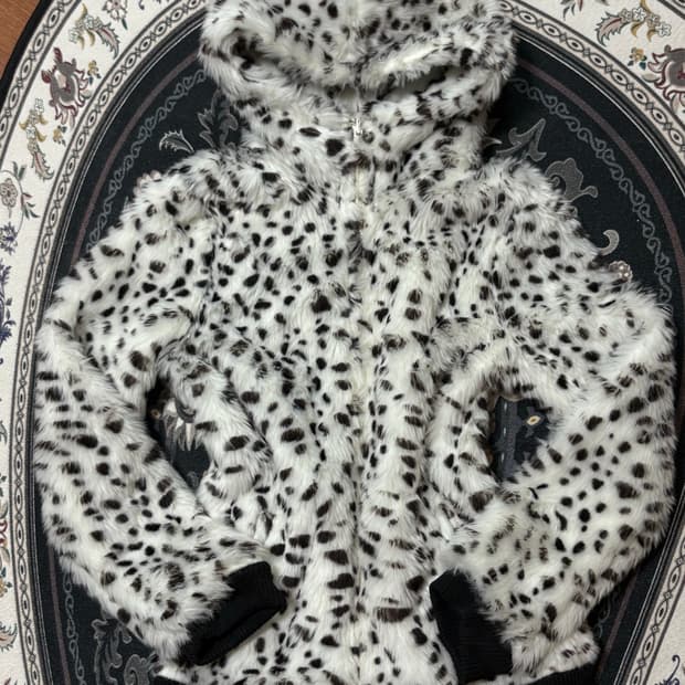 일본빈티지 아케호무 퍼 후드집업