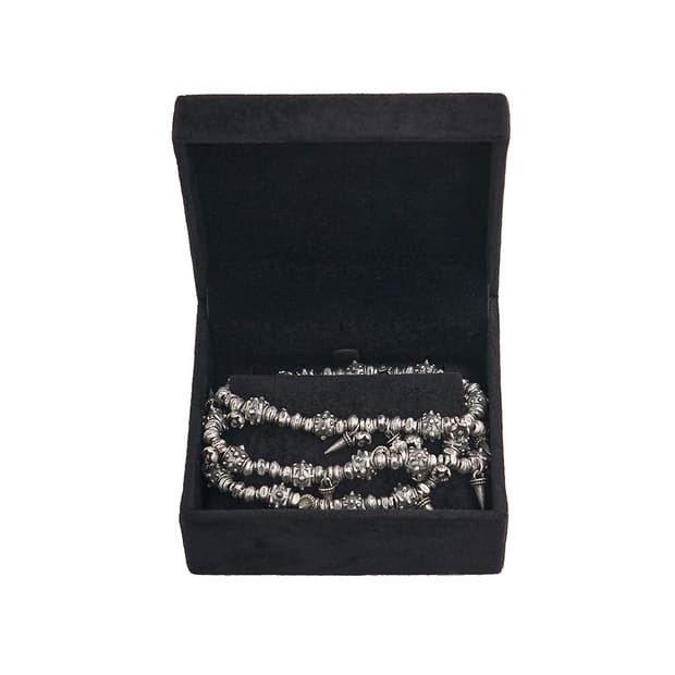 604 METAL FENCE CHUNKY LONG NECKLACE