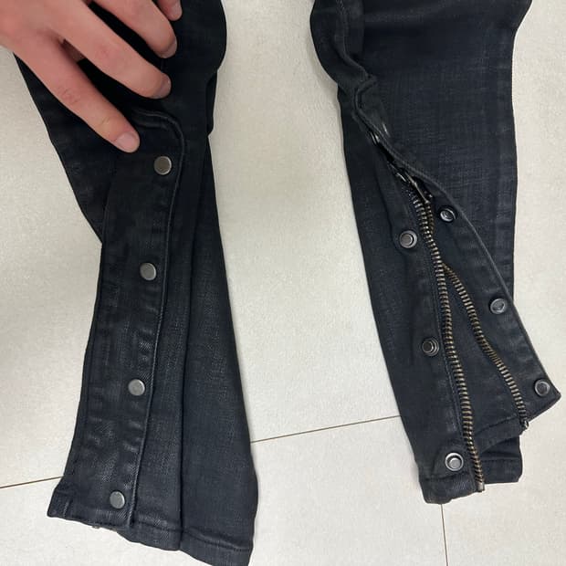 Dominass Stravan 블랙 코팅 팬츠 릭오웬스st