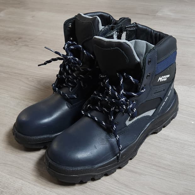 260 ) 미사용 현대제철 안전화 네이비
