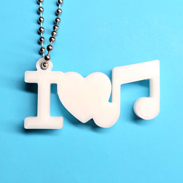 러브 뮤직 키링 키체인