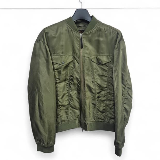 비슬로우 자켓카키색 봄버 자켓