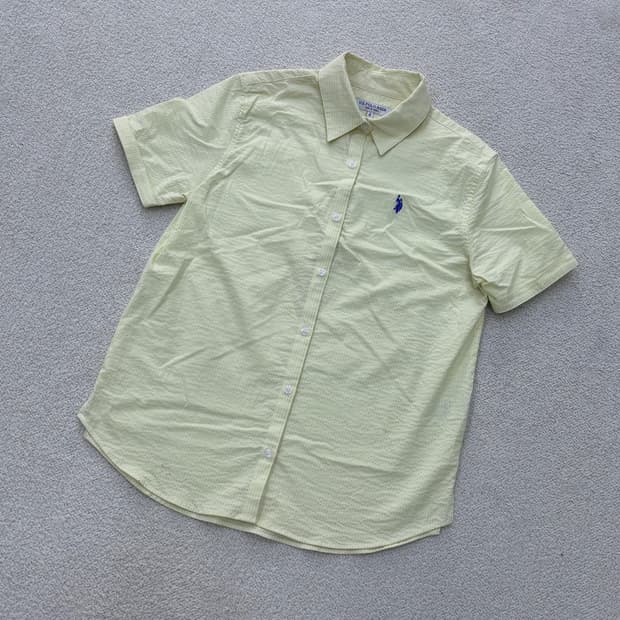 S US폴로 여성 시어서커 반팔 셔츠 0416E