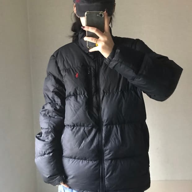폴로 블랙 패딩
