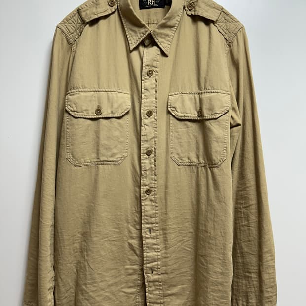 RRL 가먼트 다이 트윌 셔츠 M