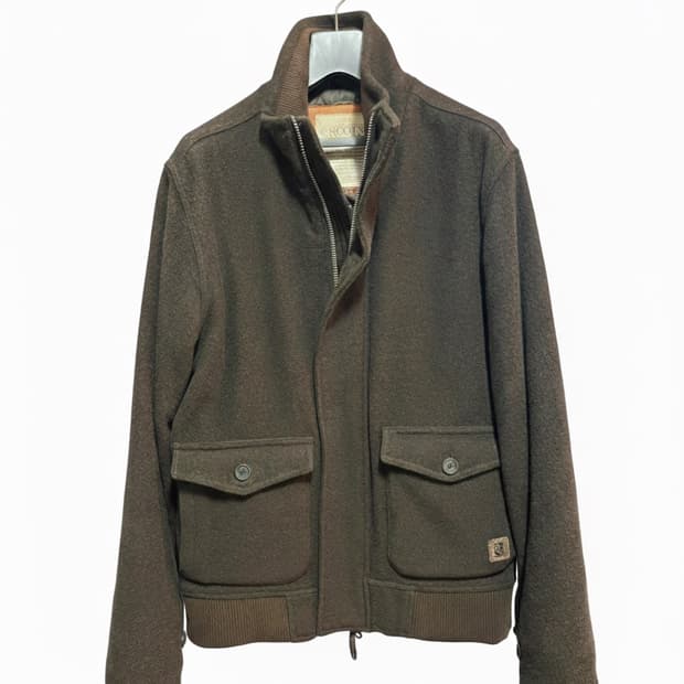 Roots 남성 카키색 모 자켓