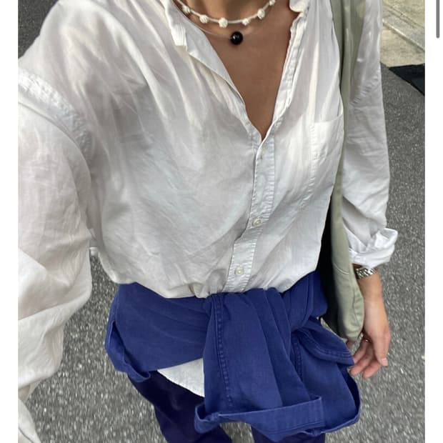 PKBY airy shirts (natural white) / 얼바닉