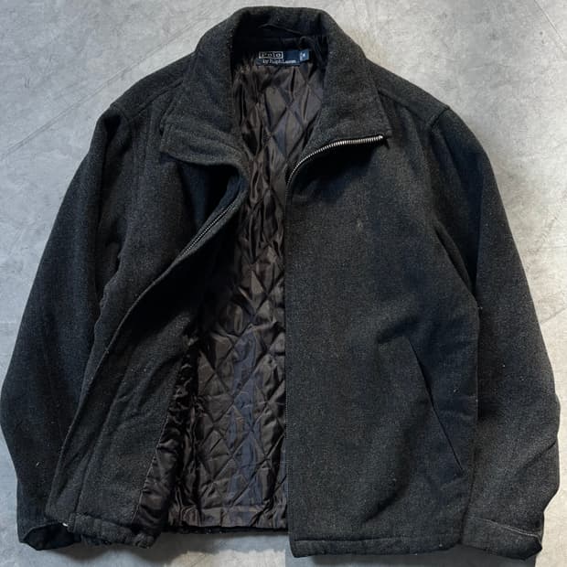 Polo 폴로 랄프로렌 차콜컬러 울 헤링턴 자켓 