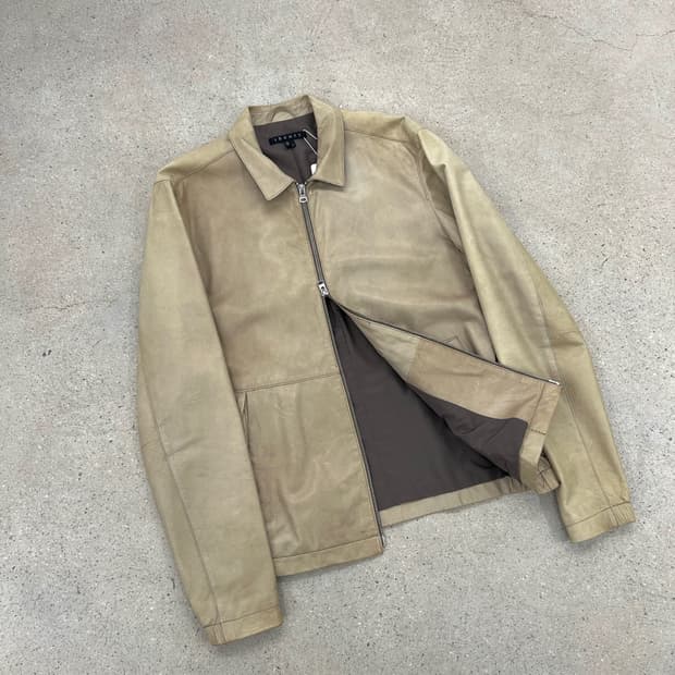 띠어리 램스킨 싱글 라이더 자켓