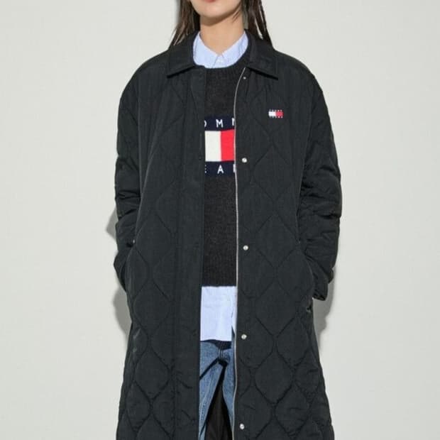 새상품)타미진스 어니언 퀼팅 코트