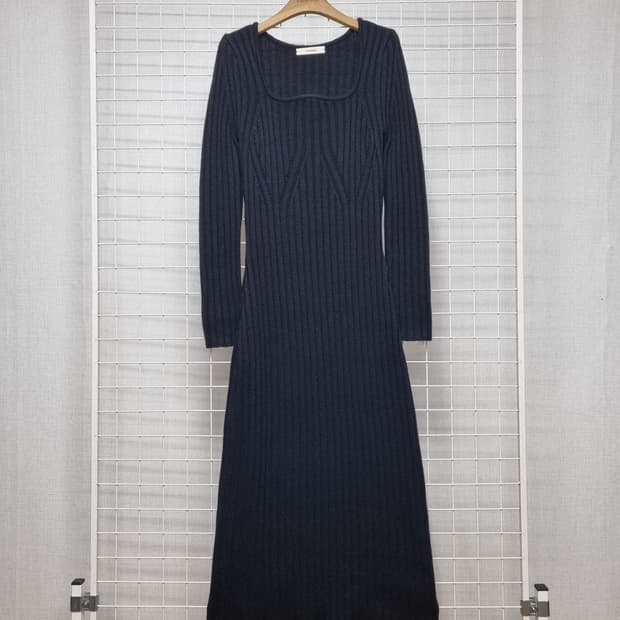 (택포) YOONSEUL 윤슬샵 스퀘어넥 니트원피스