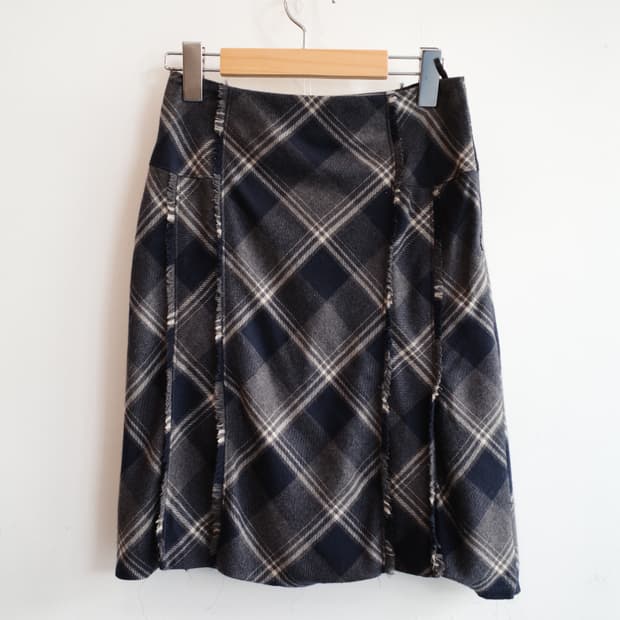 COMME CA DU MODE 울 패턴 스커트 (25인치)