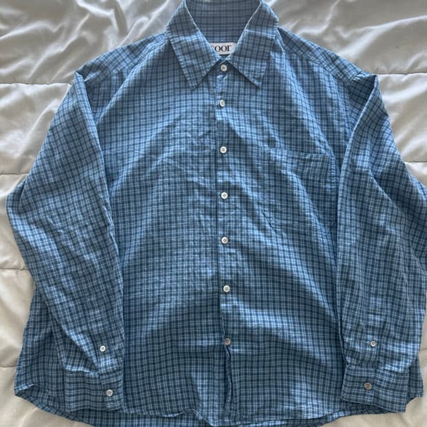 쿠어 얼터너티브 체크 오버사이즈 셔츠 S