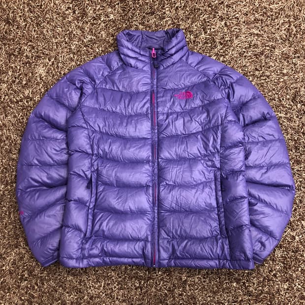 노스페이스 구스다운 700 퍼플 경량 패딩