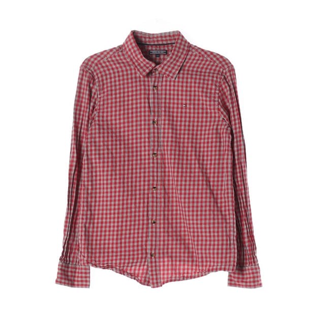 타미힐피거 레드 깅엄 체크 셔츠 176