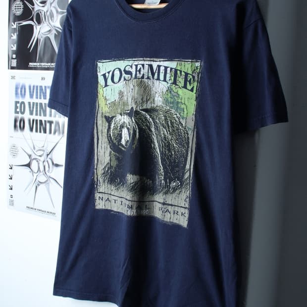 (M-XL) 길단 반팔 티셔츠 90s 년도 USA 요세미티-7B58