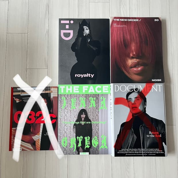 해외패션 잡지 (ID, FACE, NOISE) 3권