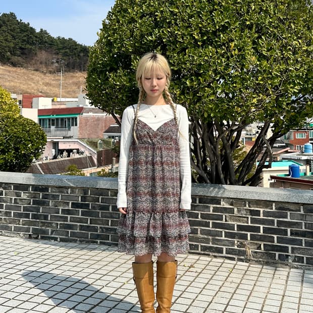 플라워 패턴 원피스