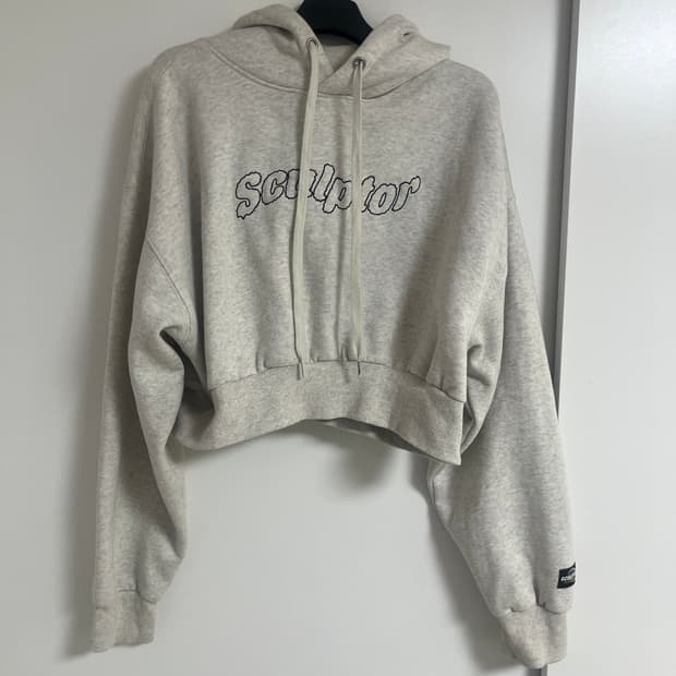 스컬프터 크롭후디 오트밀