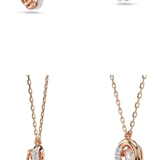 새제품)스와로브스키 귀걸이+댄싱 목걸이 세트 정품