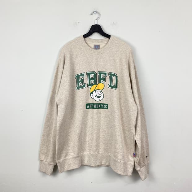 새상품 이벳필드 오트밀 맨투맨 스웻셔츠M