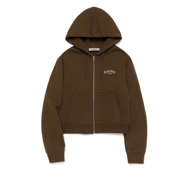 커렌트 후드집업 브라운