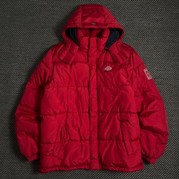 디키즈 USA 오리지날 퀼팅 경량 패딩 레드 o 3981
