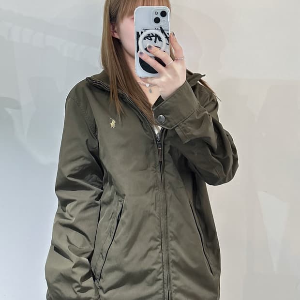 폴로랄프로렌 카키 포니 폴리쉘 자켓