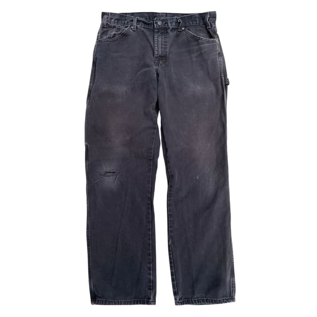 [34x32] Dickies 디키즈 덕 캔버스 카펜터 워크 블랙 팬츠