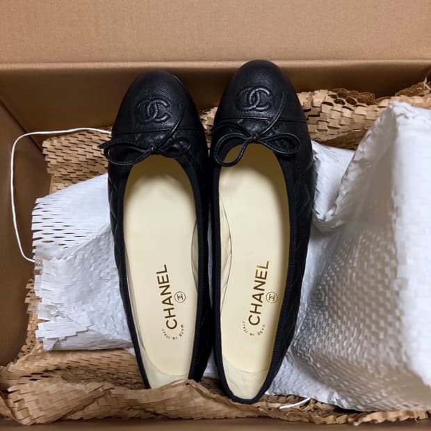 샤넬 퀼팅 발레리나 플렛 38.5