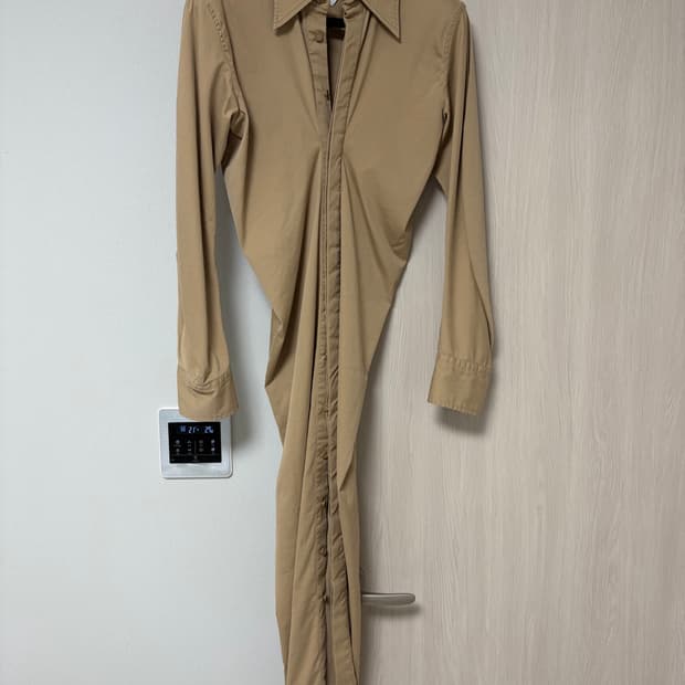 보테가베네타 롱 맥시 셔츠 원피스 34