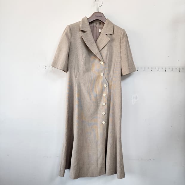 LYNN 린넨 반팔 롱 원피스