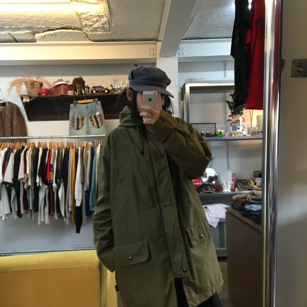 스피왁 골든 플리스 페이딩 라이트 나일론 밀리터리 파카 자켓 ~ L