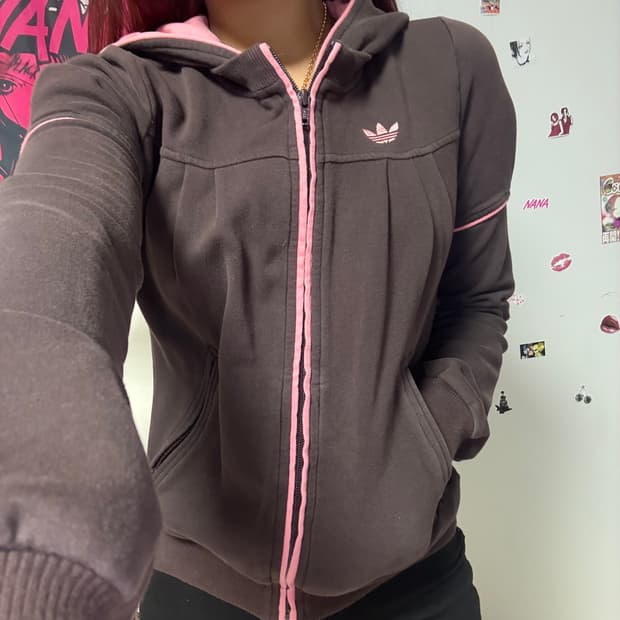 아디다스 브라운 후드집업 