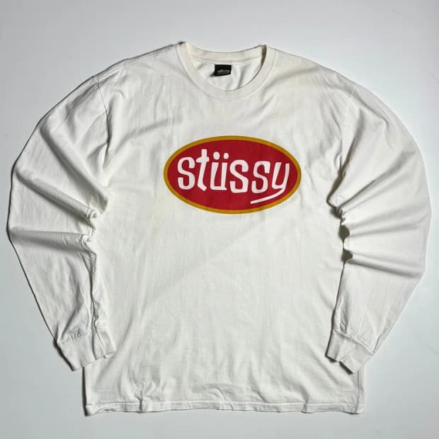 스투시 STUSSY 핏스탑 화이트 코튼 롱슬리브 R1431