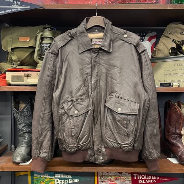 90s Brummell 파리 리얼 레더 자켓