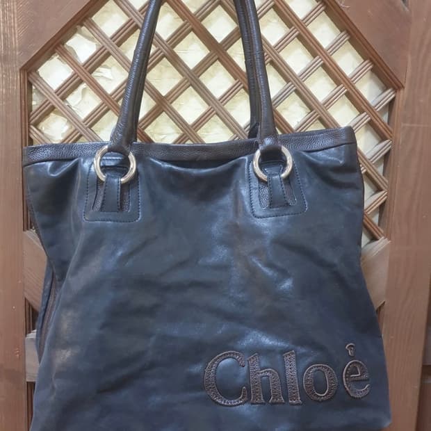 끌로에 빈티지 가죽 쇼퍼백