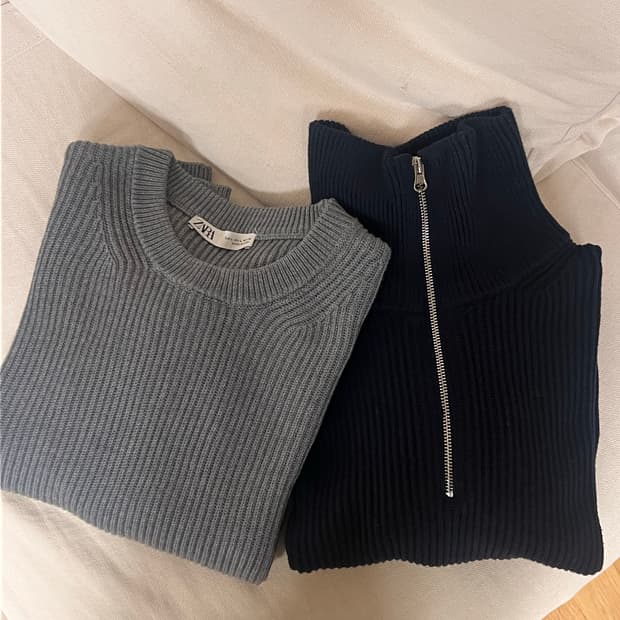 자라 니트 2종 (라운드,하이넥) 묶음판매