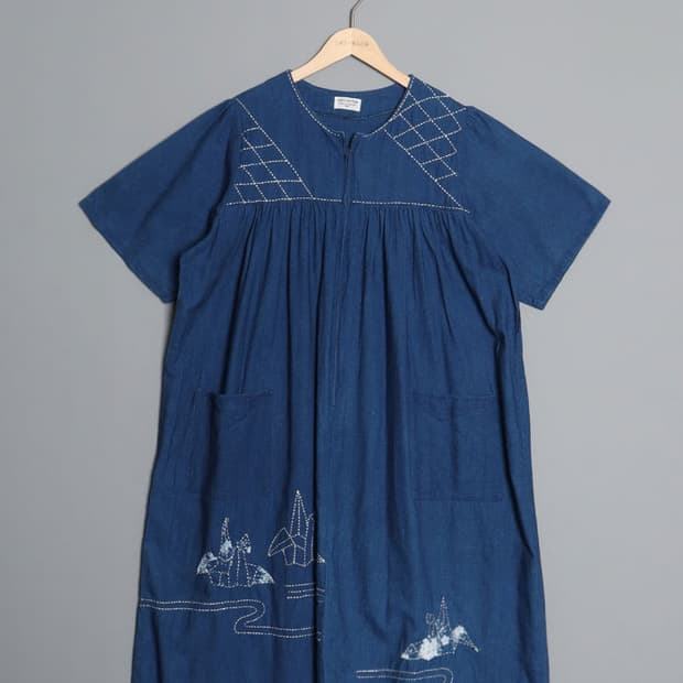 Indigo / Sashiko Stitched One-Piece