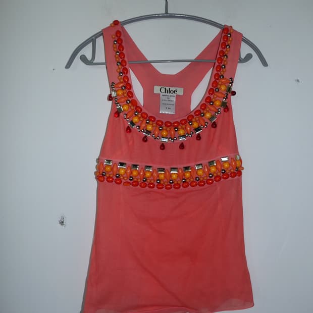 Chloé SS2004 Beaded Tank