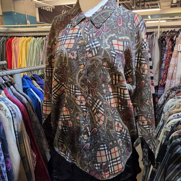 BURBERRY 버버리 노바체크 페이즐리셔츠💯