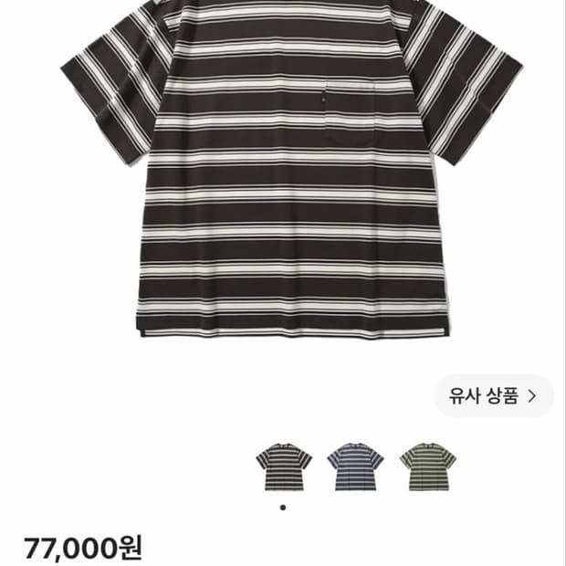 25ss 모이프 스트라이프 티셔츠 차콜 2