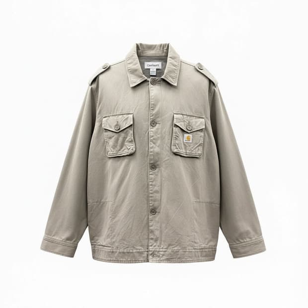 칼하트 밀리터리 라이트 워크자켓 어깨견장 플랩포켓 디테일